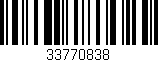 Código de barras (EAN, GTIN, SKU, ISBN): '33770838'