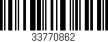 Código de barras (EAN, GTIN, SKU, ISBN): '33770862'