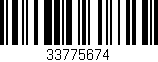 Código de barras (EAN, GTIN, SKU, ISBN): '33775674'