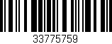 Código de barras (EAN, GTIN, SKU, ISBN): '33775759'