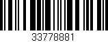 Código de barras (EAN, GTIN, SKU, ISBN): '33778881'