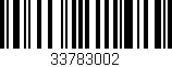Código de barras (EAN, GTIN, SKU, ISBN): '33783002'