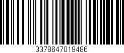 Código de barras (EAN, GTIN, SKU, ISBN): '3378647019486'