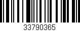 Código de barras (EAN, GTIN, SKU, ISBN): '33790365'