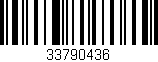 Código de barras (EAN, GTIN, SKU, ISBN): '33790436'