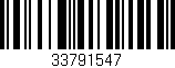Código de barras (EAN, GTIN, SKU, ISBN): '33791547'