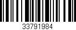 Código de barras (EAN, GTIN, SKU, ISBN): '33791984'