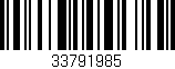 Código de barras (EAN, GTIN, SKU, ISBN): '33791985'