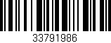 Código de barras (EAN, GTIN, SKU, ISBN): '33791986'