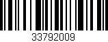 Código de barras (EAN, GTIN, SKU, ISBN): '33792009'