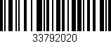 Código de barras (EAN, GTIN, SKU, ISBN): '33792020'