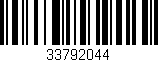 Código de barras (EAN, GTIN, SKU, ISBN): '33792044'