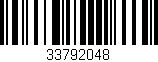 Código de barras (EAN, GTIN, SKU, ISBN): '33792048'