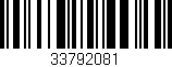 Código de barras (EAN, GTIN, SKU, ISBN): '33792081'