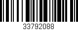 Código de barras (EAN, GTIN, SKU, ISBN): '33792088'