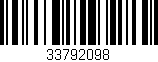 Código de barras (EAN, GTIN, SKU, ISBN): '33792098'