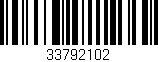 Código de barras (EAN, GTIN, SKU, ISBN): '33792102'