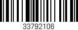 Código de barras (EAN, GTIN, SKU, ISBN): '33792106'