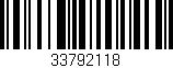 Código de barras (EAN, GTIN, SKU, ISBN): '33792118'