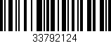 Código de barras (EAN, GTIN, SKU, ISBN): '33792124'