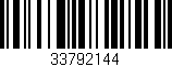 Código de barras (EAN, GTIN, SKU, ISBN): '33792144'
