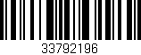 Código de barras (EAN, GTIN, SKU, ISBN): '33792196'