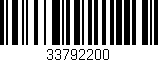 Código de barras (EAN, GTIN, SKU, ISBN): '33792200'