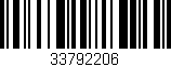 Código de barras (EAN, GTIN, SKU, ISBN): '33792206'