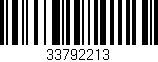 Código de barras (EAN, GTIN, SKU, ISBN): '33792213'