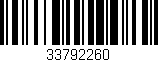 Código de barras (EAN, GTIN, SKU, ISBN): '33792260'
