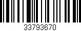 Código de barras (EAN, GTIN, SKU, ISBN): '33793670'