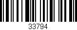 Código de barras (EAN, GTIN, SKU, ISBN): '33794'