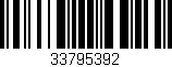 Código de barras (EAN, GTIN, SKU, ISBN): '33795392'