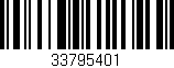 Código de barras (EAN, GTIN, SKU, ISBN): '33795401'