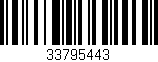 Código de barras (EAN, GTIN, SKU, ISBN): '33795443'