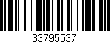 Código de barras (EAN, GTIN, SKU, ISBN): '33795537'