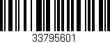 Código de barras (EAN, GTIN, SKU, ISBN): '33795601'