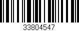 Código de barras (EAN, GTIN, SKU, ISBN): '33804547'