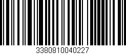 Código de barras (EAN, GTIN, SKU, ISBN): '3380810040227'