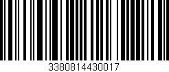 Código de barras (EAN, GTIN, SKU, ISBN): '3380814430017'
