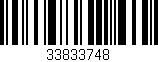 Código de barras (EAN, GTIN, SKU, ISBN): '33833748'