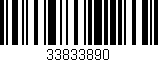 Código de barras (EAN, GTIN, SKU, ISBN): '33833890'