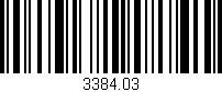 Código de barras (EAN, GTIN, SKU, ISBN): '3384.03'
