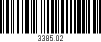 Código de barras (EAN, GTIN, SKU, ISBN): '3385.02'