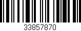 Código de barras (EAN, GTIN, SKU, ISBN): '33857870'
