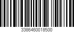 Código de barras (EAN, GTIN, SKU, ISBN): '3386460018500'