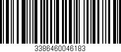 Código de barras (EAN, GTIN, SKU, ISBN): '3386460046183'