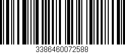 Código de barras (EAN, GTIN, SKU, ISBN): '3386460072588'
