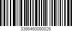 Código de barras (EAN, GTIN, SKU, ISBN): '3386460080026'
