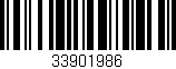 Código de barras (EAN, GTIN, SKU, ISBN): '33901986'